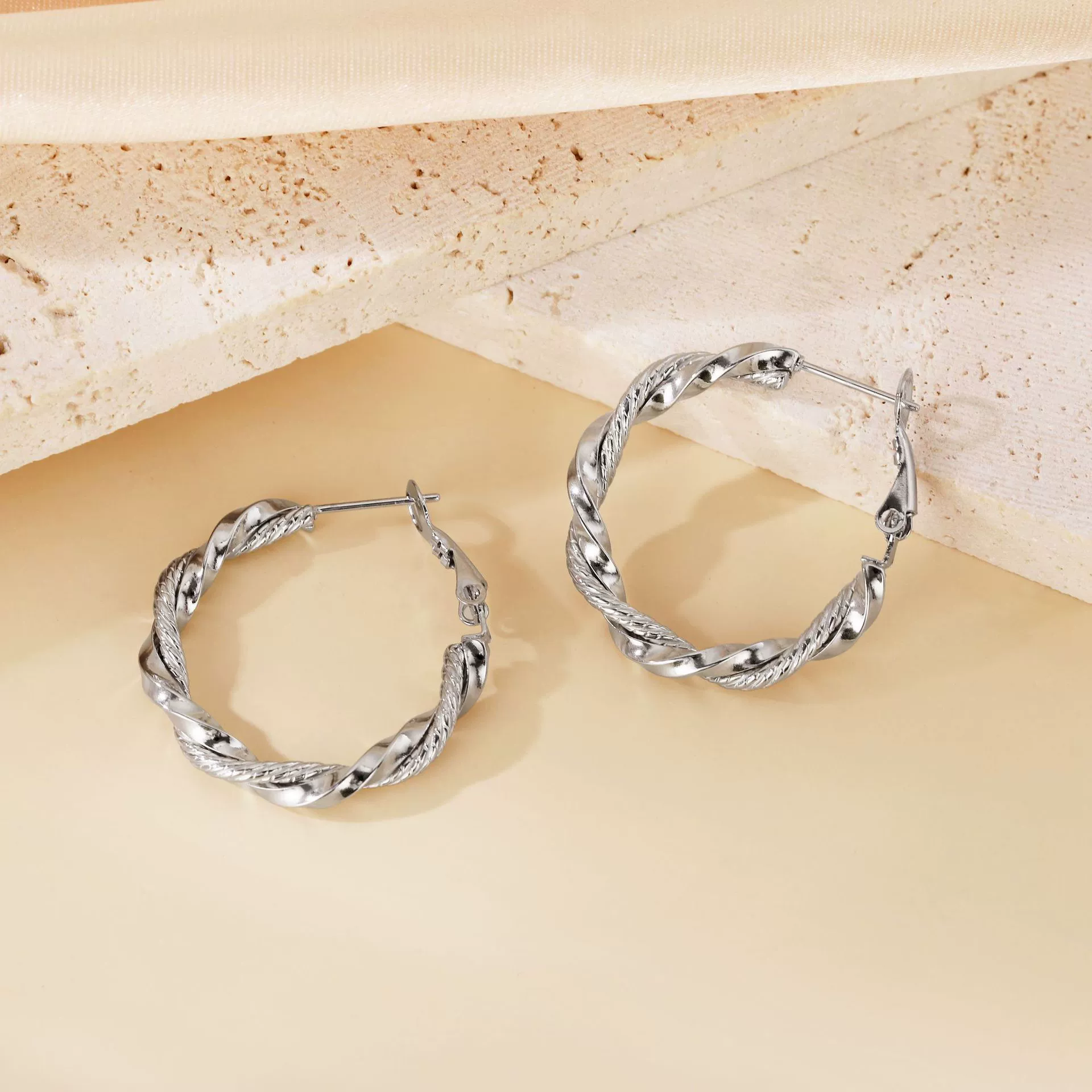 Wholesale Geometric Patchwork Titanium Steel Earrings With Electroplating For Women - Image 22
