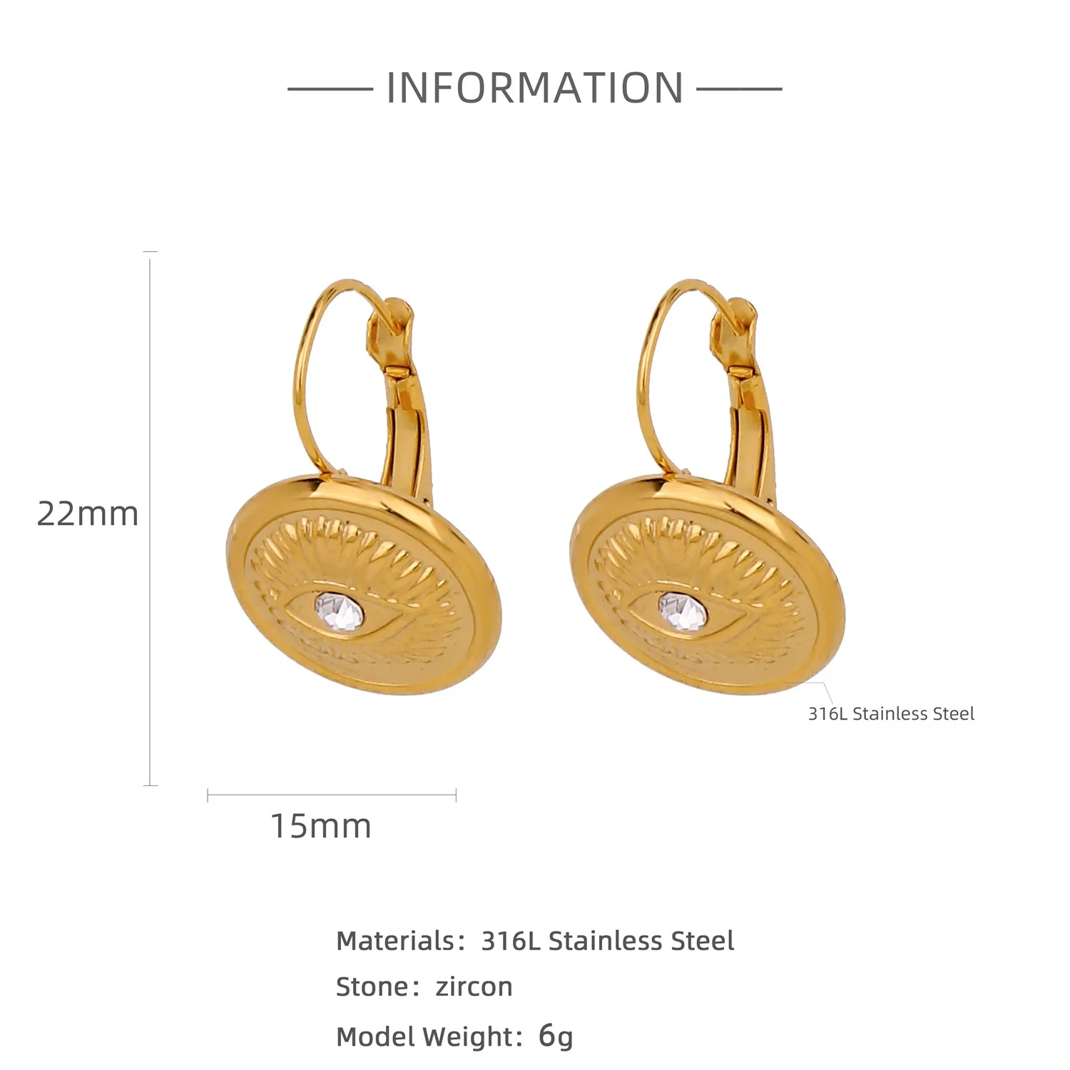 Wholesale Geometric Personality Earrings Acrylic Stainless Steel Mixed Material 18K Gold Plated Electroplating For Women - Image 11