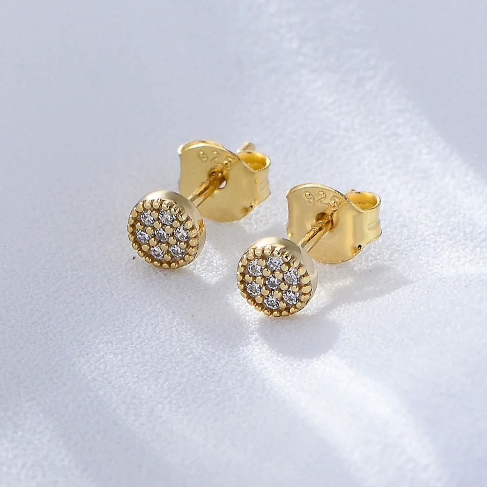 Wholesale Geometric S925 Sterling Silver Zircon Earrings Set With Precious Stones For Women - Image 2