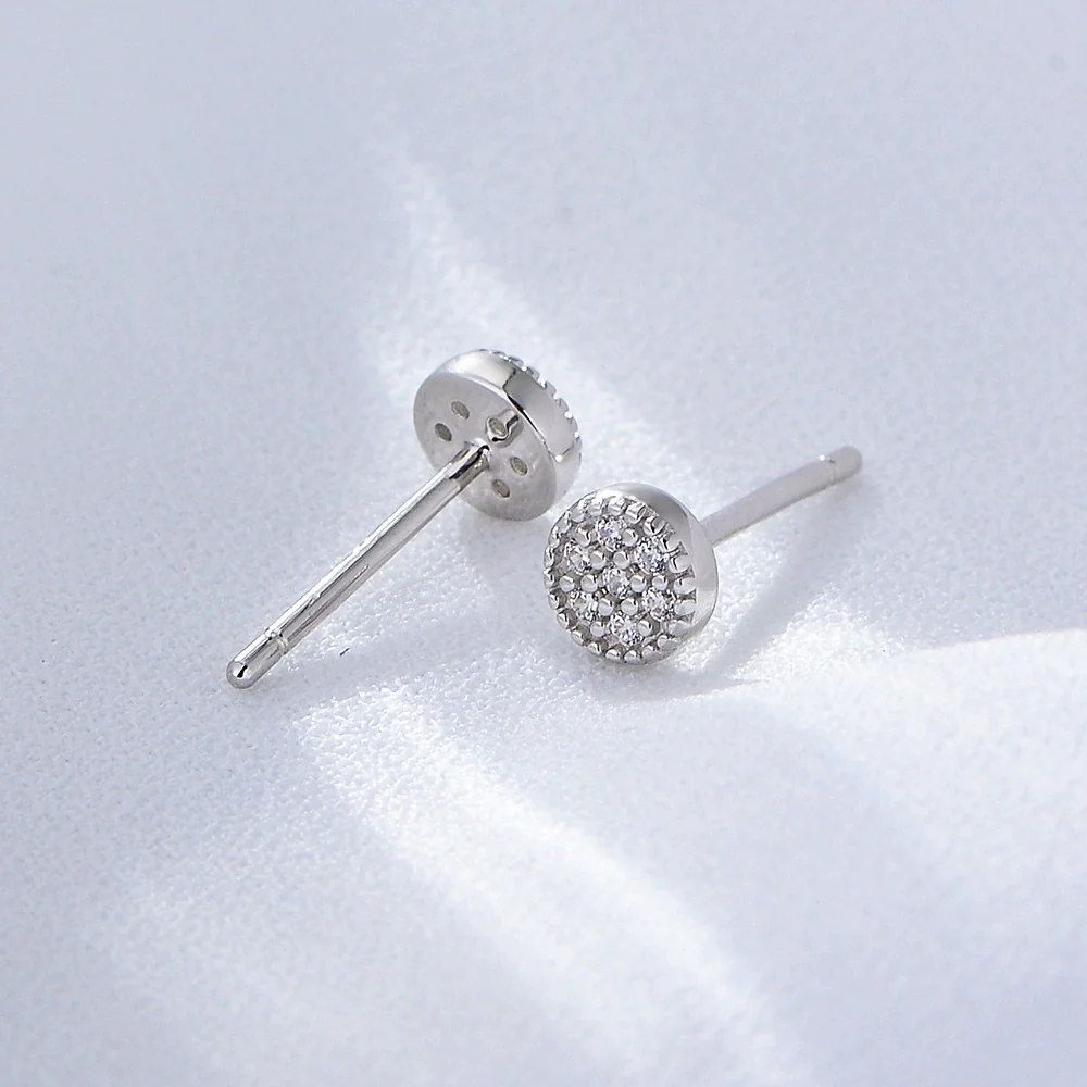 Wholesale Geometric S925 Sterling Silver Zircon Earrings Set With Precious Stones For Women - Image 3
