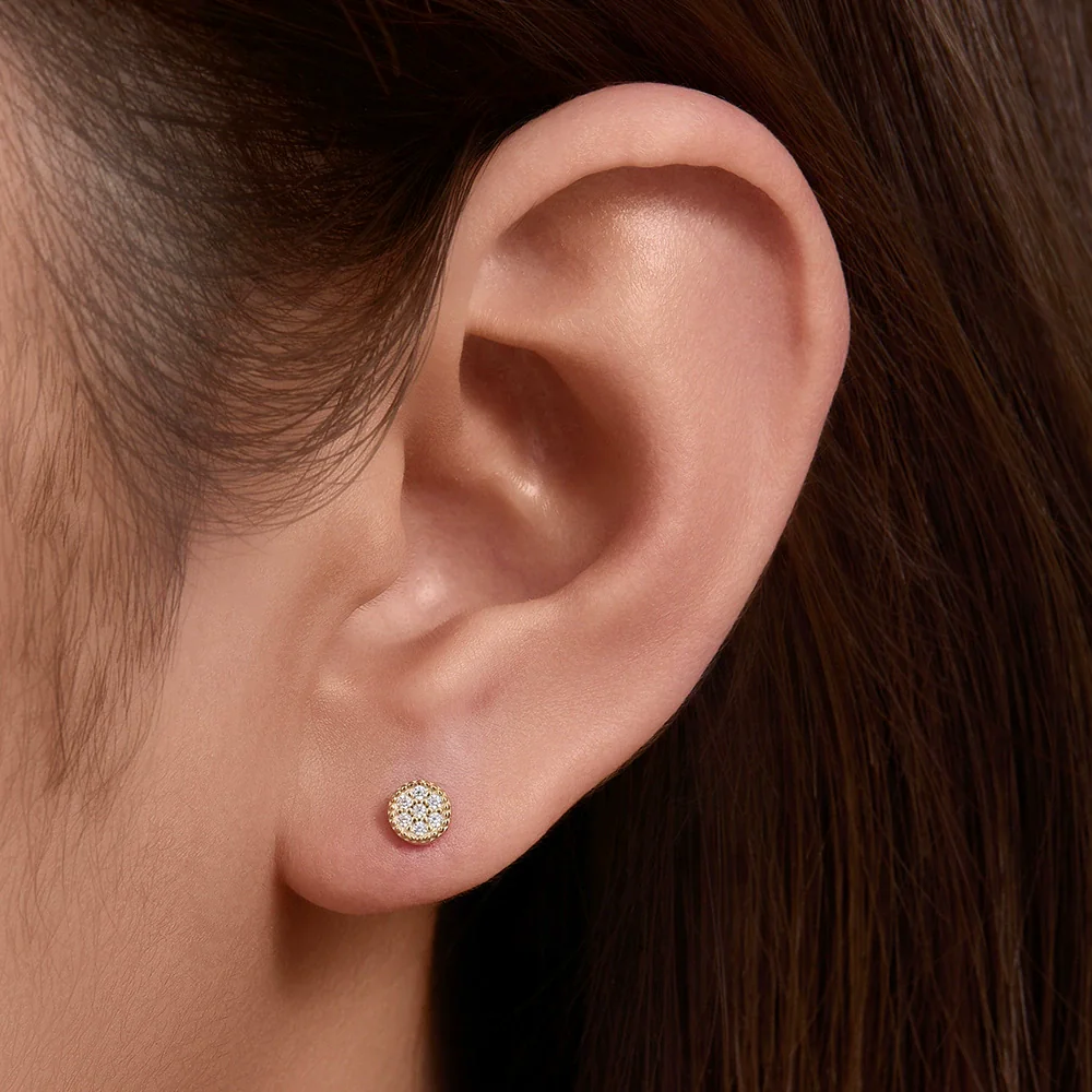 Wholesale Geometric S925 Sterling Silver Zircon Earrings Set With Precious Stones For Women - Image 4