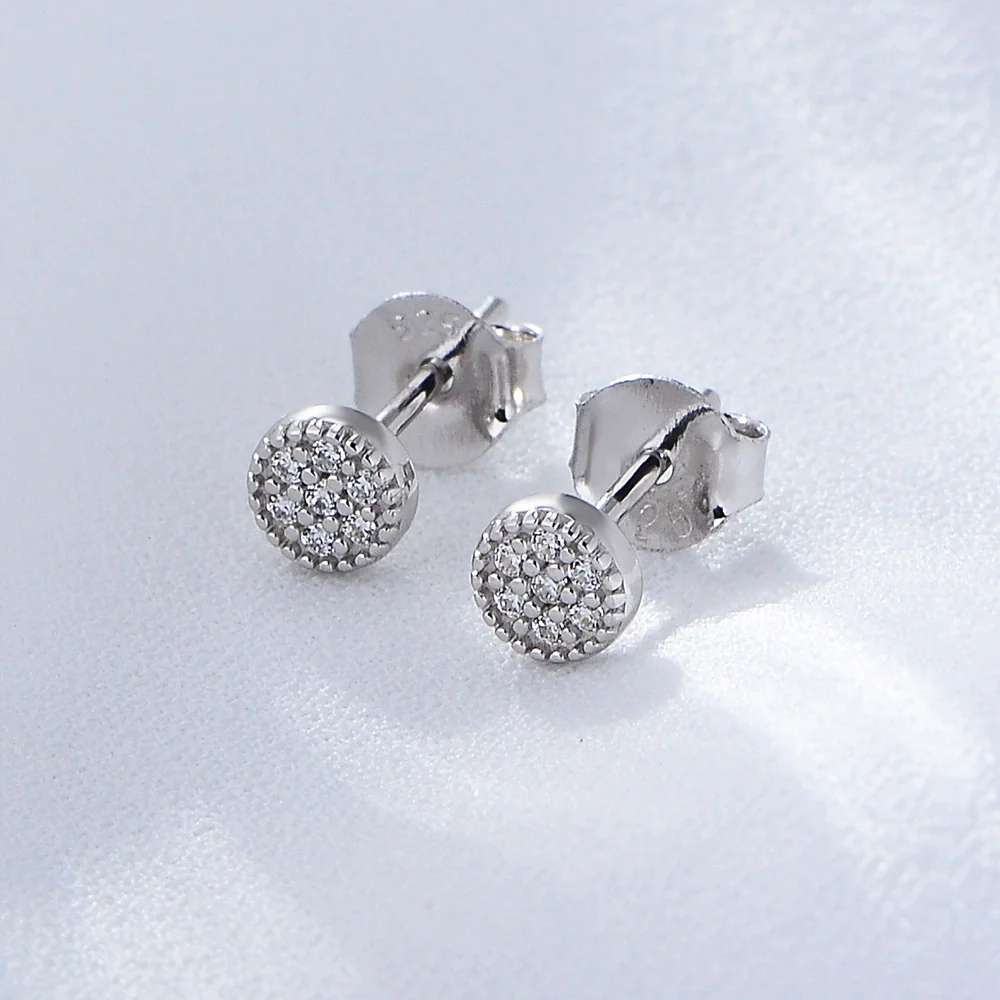Wholesale Geometric S925 Sterling Silver Zircon Earrings Set With Precious Stones For Women - Image 6