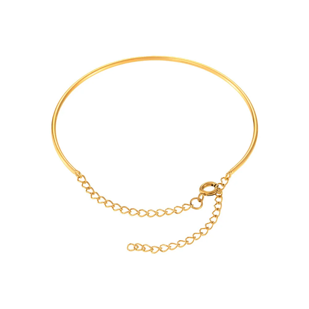 Wholesale Geometric Simple Style Goldplated Titanium Steel Ferris Wheel Snake Bone Bracelet For Unisex - Image 5