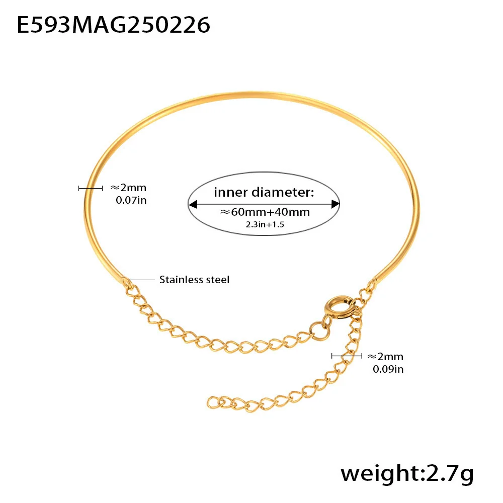 Wholesale Geometric Simple Style Goldplated Titanium Steel Ferris Wheel Snake Bone Bracelet For Unisex - Image 6