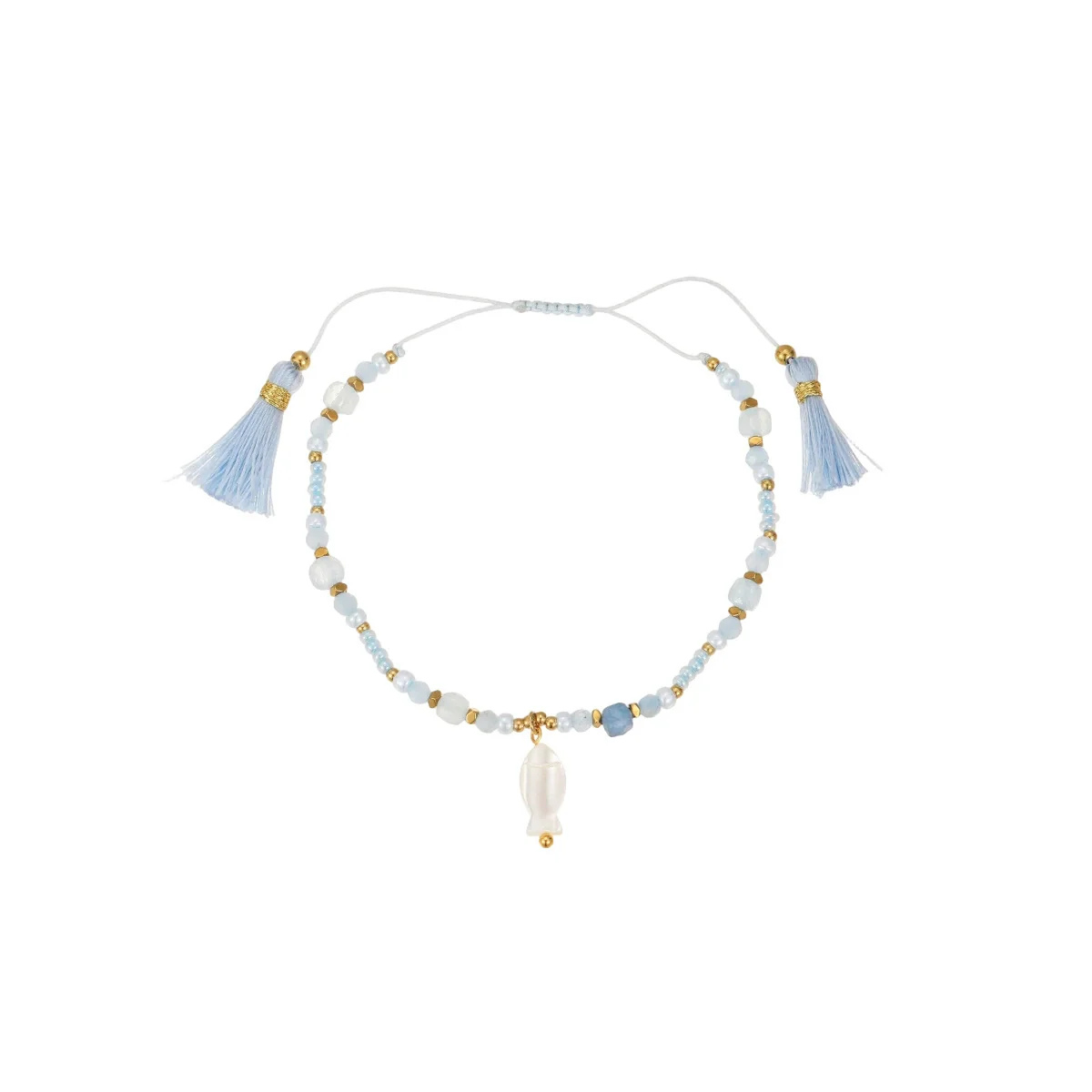 Wholesale Geometric Stainless Steel 18K Electroplated Beaded Bracelets For Women - Image 5