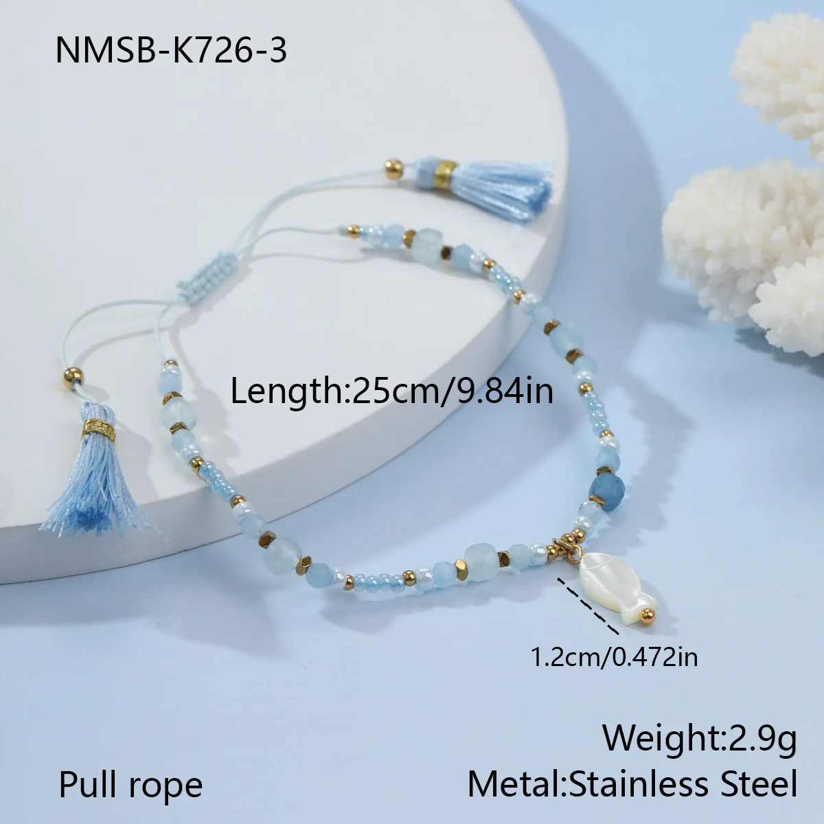 Wholesale Geometric Stainless Steel 18K Electroplated Beaded Bracelets For Women - Image 8