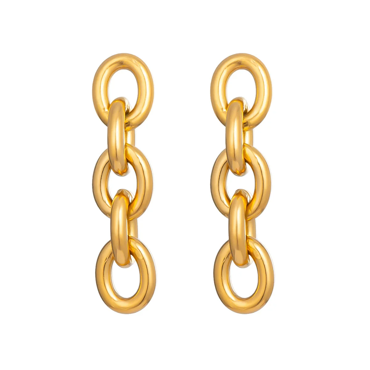 Wholesale Geometric Stainless Steel Earrings With Pvd Furnace Vacuum Real Gold Plating For Women - Image 5