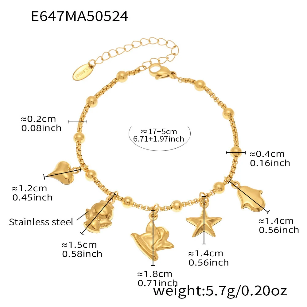 Wholesale Geometric Stainless Steel Electroplated 18K Real Gold 5A Zircon Diy Bracelet Anklet Jewelry For Women - Image 14