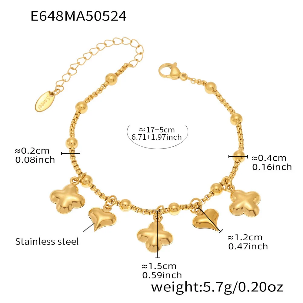 Wholesale Geometric Stainless Steel Electroplated 18K Real Gold 5A Zircon Diy Bracelet Anklet Jewelry For Women - Image 15