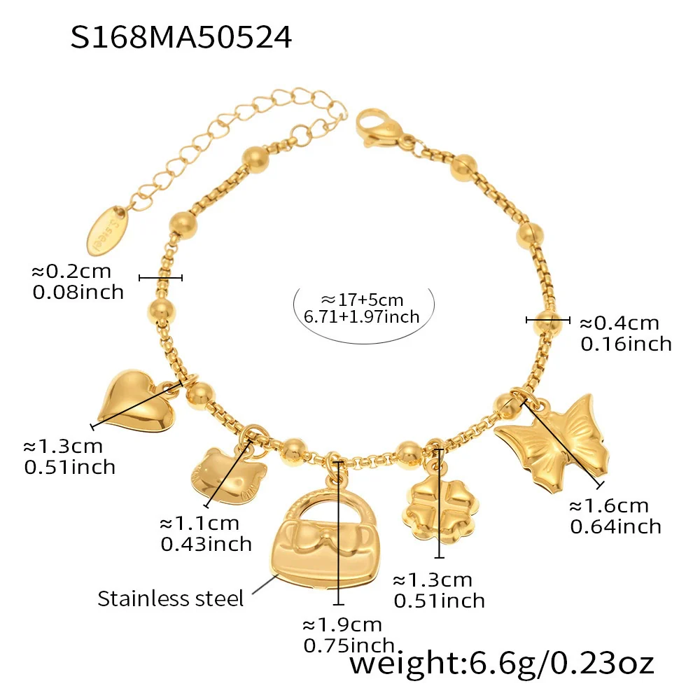 Wholesale Geometric Stainless Steel Electroplated 18K Real Gold 5A Zircon Diy Bracelet Anklet Jewelry For Women - Image 28
