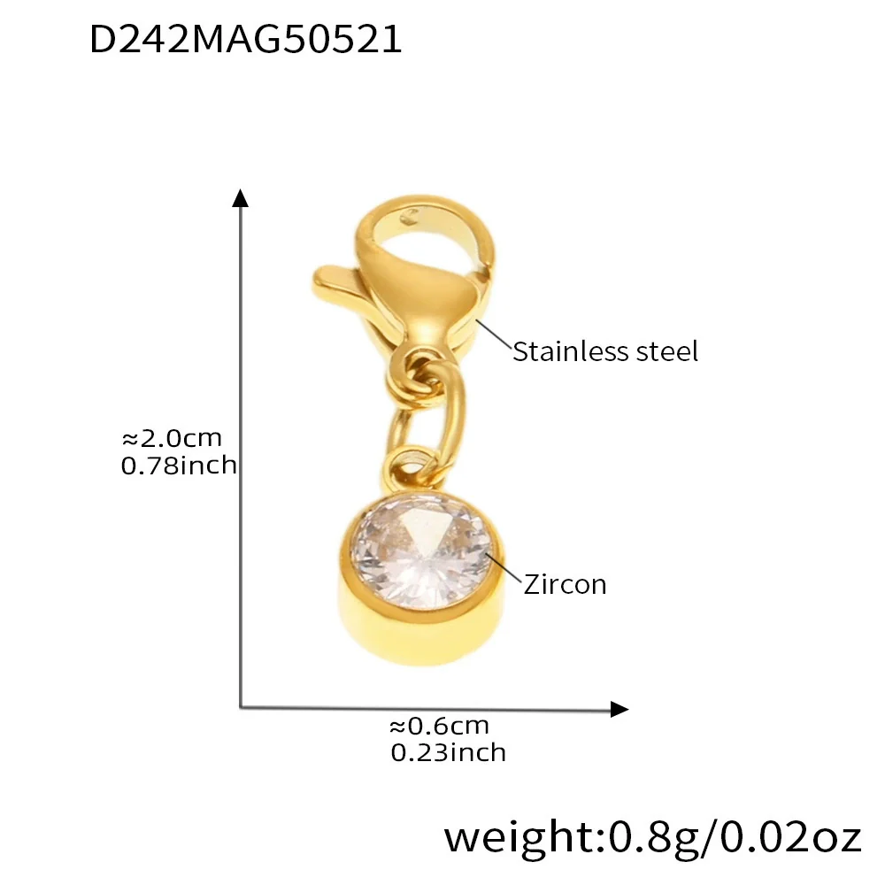 Wholesale Geometric Stainless Steel Electroplated 18K Real Gold 5A Zircon Diy Bracelet Anklet Jewelry For Women - Image 78