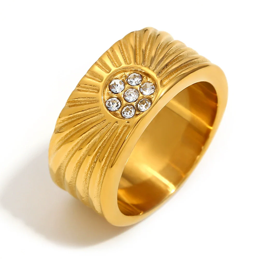 Wholesale Geometric Stainless Steel Electroplated Bracelet And Ring For Women - Image 5