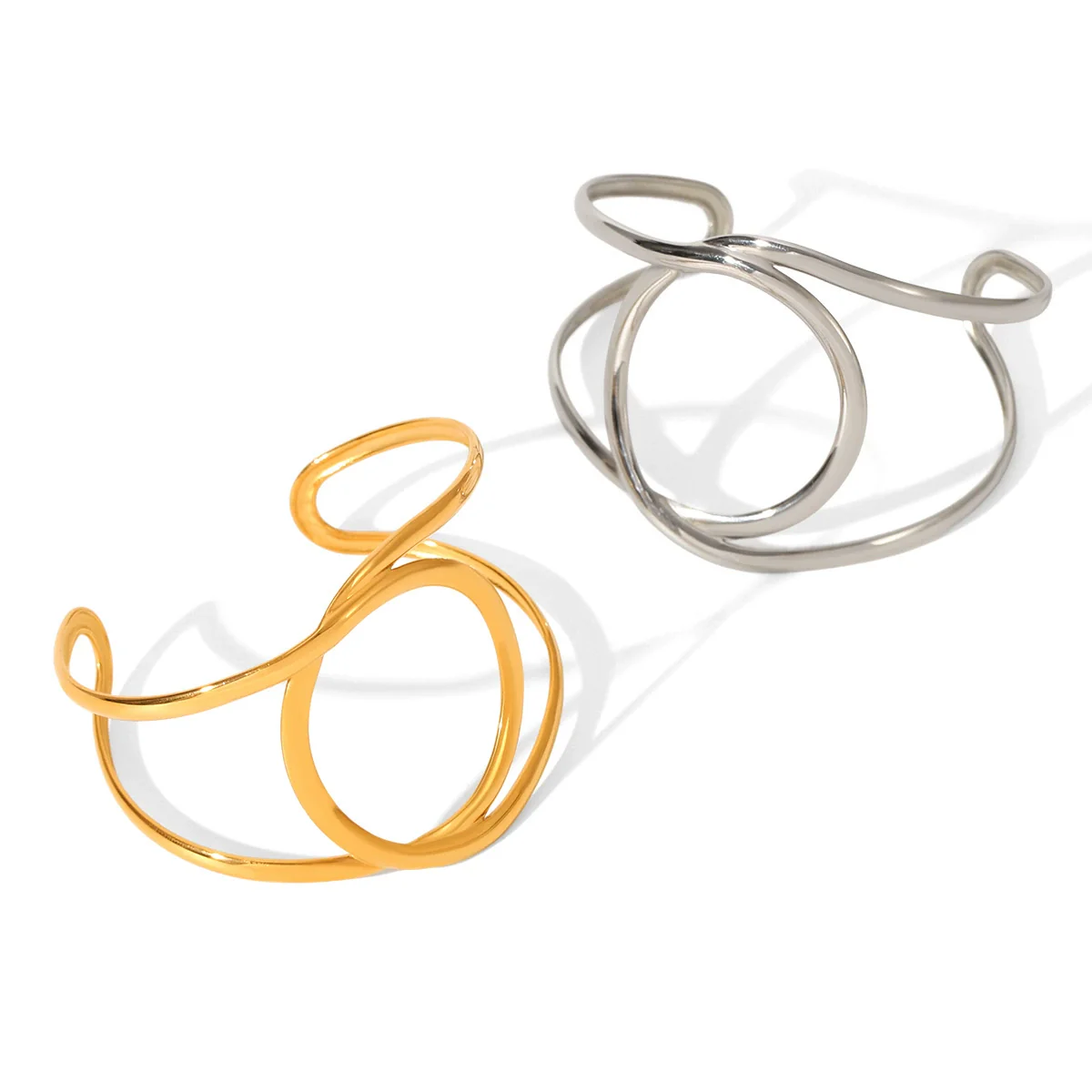 Wholesale Geometric Stainless Steel Electroplated Bracelet For Women Highend Jewelry - Image 5