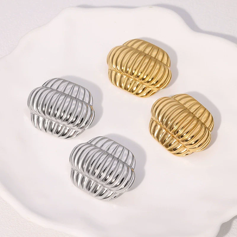 Wholesale Geometric Stainless Steel Electroplated Earrings For Women