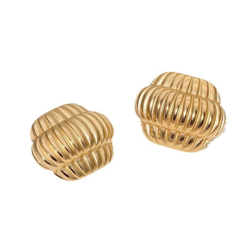 Wholesale Geometric Stainless Steel Electroplated Earrings For Women - Image 5