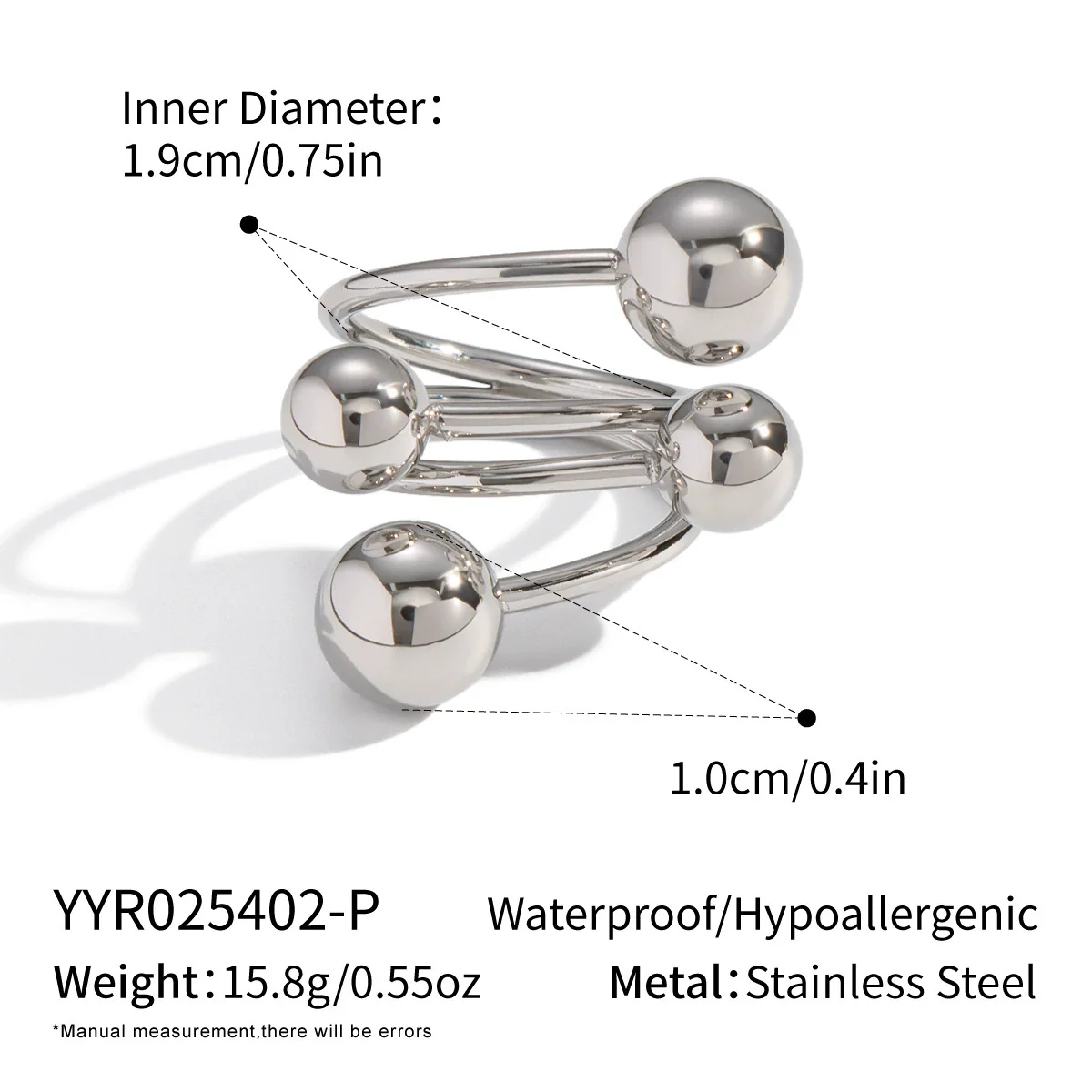 Wholesale Geometric Stainless Steel Real Gold Plated Ring Jewelry For Girls - Image 7