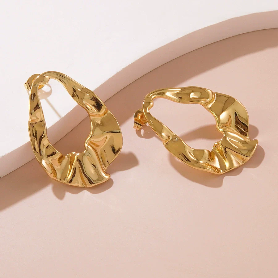Wholesale Geometric Stainless Steel Stamped Earrings For Women - Image 7