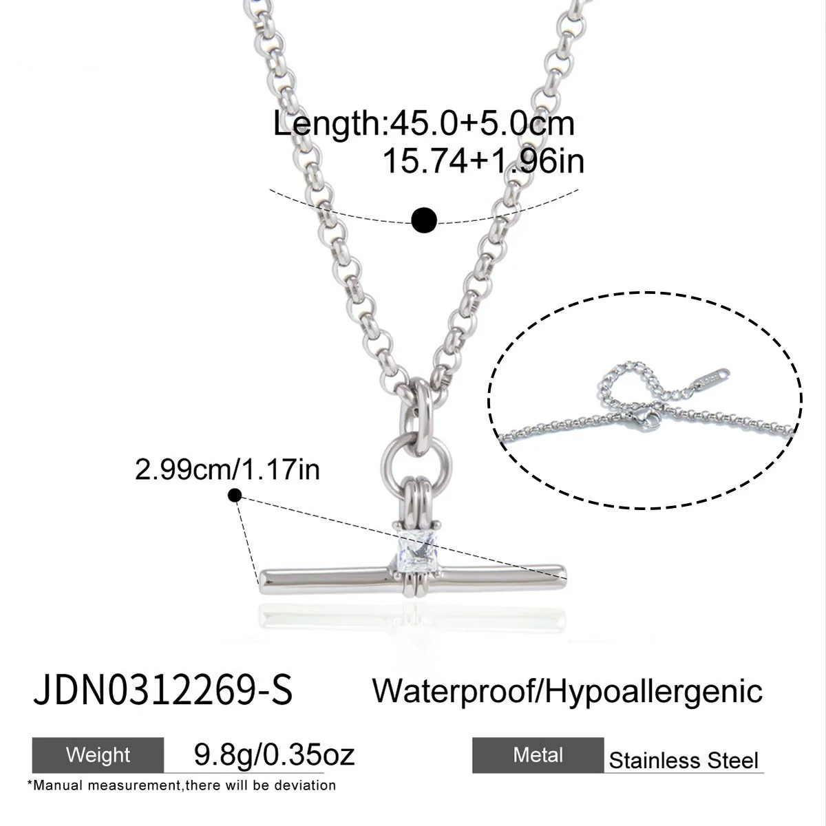 Wholesale Geometric Stainless Steel Women's Necklace With Pvd Furnace Vacuum Real Gold Plating - Image 7
