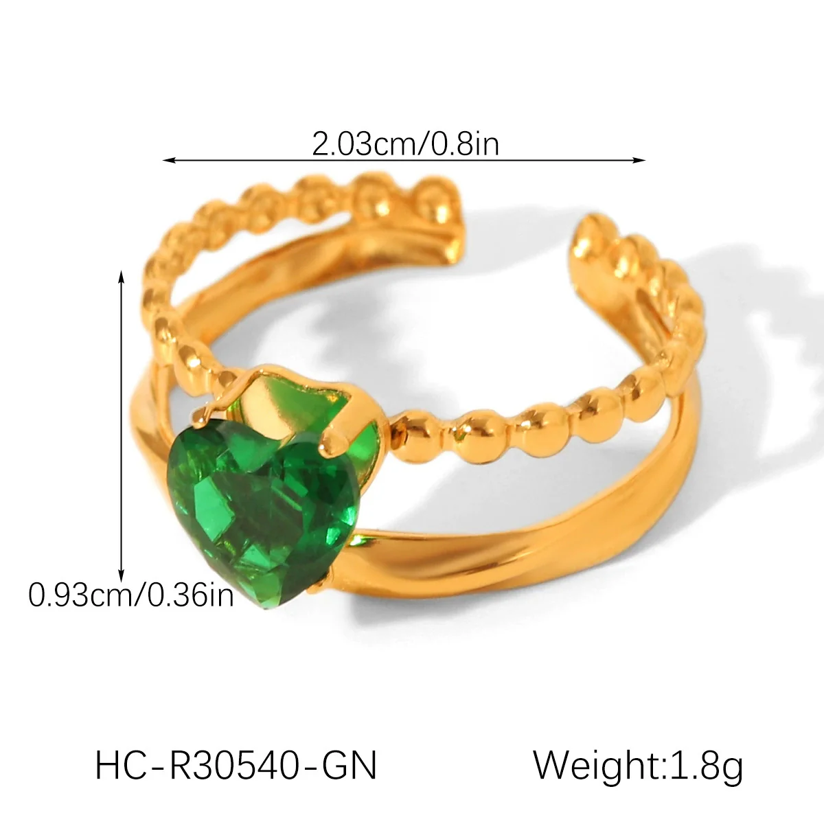 Wholesale Geometric Stainless Steel Zirconia Inlaid Open Ring For Women Couple Jewelry - Image 15