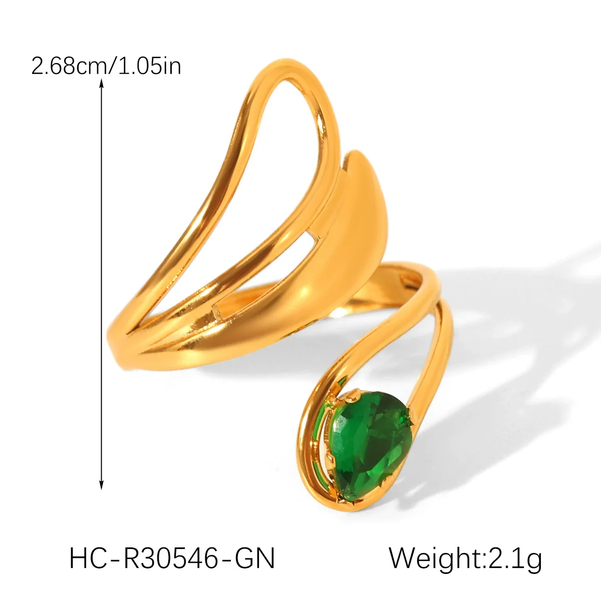 Wholesale Geometric Stainless Steel Zirconia Inlaid Open Ring For Women Couple Jewelry - Image 27