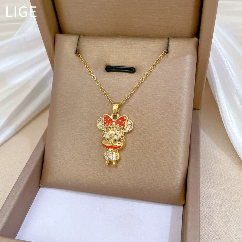 Wholesale Geometric Style Diamond Necklace Stainless Steel Copper Chain For Women