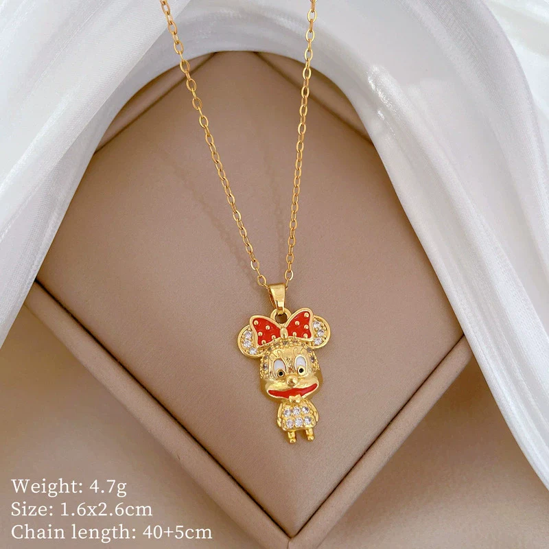 Wholesale Geometric Style Diamond Necklace Stainless Steel Copper Chain For Women - Image 6