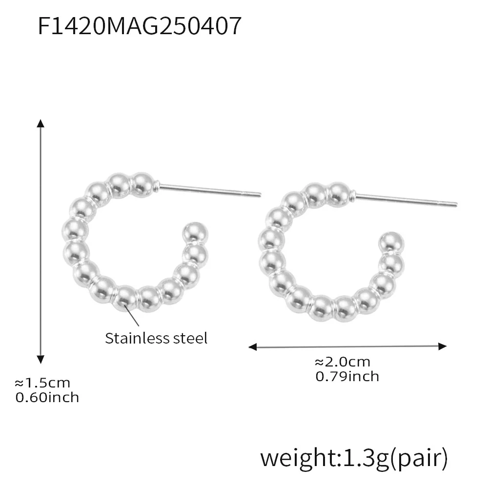 Wholesale Geometric Titanium Steel Goldplated Twist Threaded Ring Combination Earrings Unisex - Image 11
