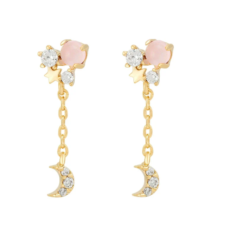 Wholesale Girls Cute Fruit Style Zircon Earrings Made Of Environmental Protection Copper With 925 Silver Needle And Real Gold Plating - Image 11