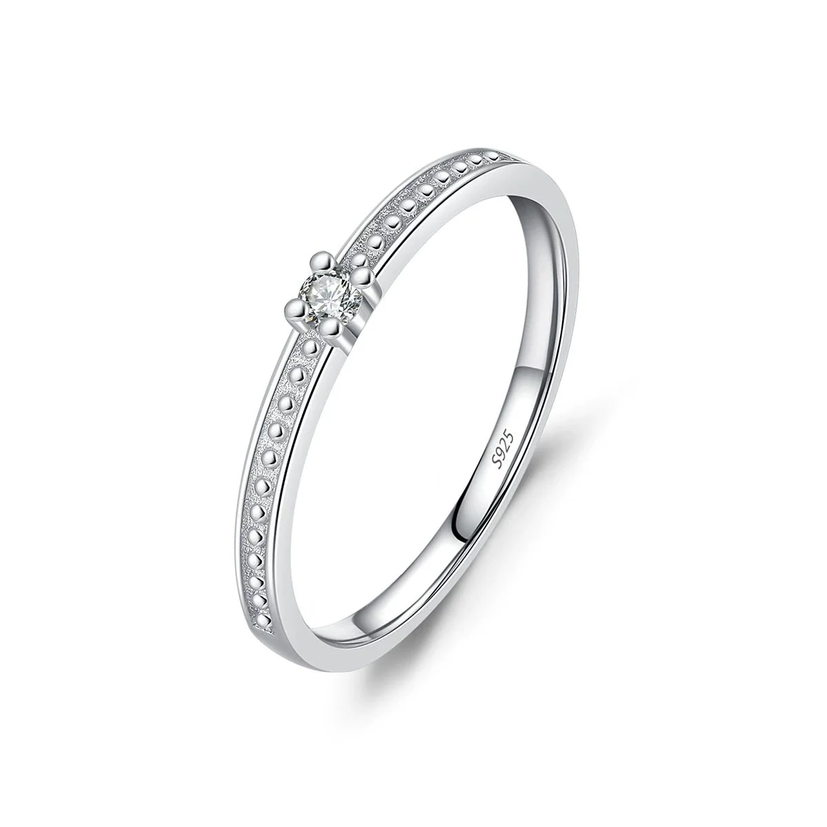 Wholesale Girls' S925 Sterling Silver Geometric Diamond Ring Fashion Design - Image 5