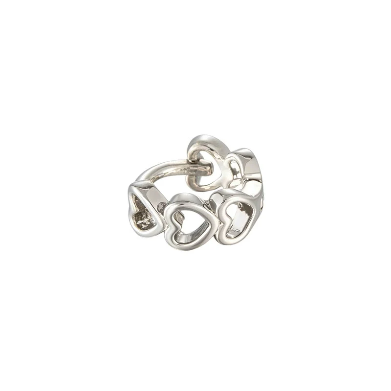 Wholesale Girly Style Copper Heart Shape Zirconia Earrings For Women - Image 5