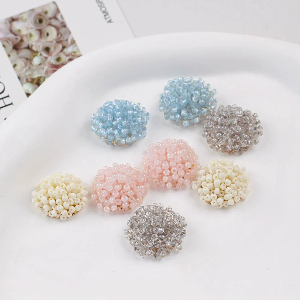 Wholesale Glass And Glazed Beaded Headdress And Earrings Materials Hand Woven Diy Accessories - Image 3