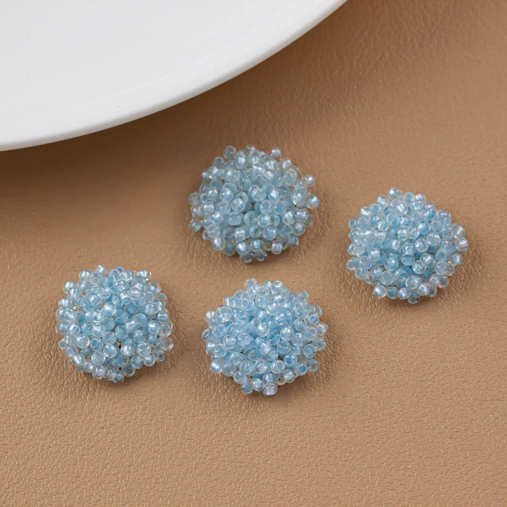 Wholesale Glass And Glazed Beaded Headdress And Earrings Materials Hand Woven Diy Accessories - Image 6