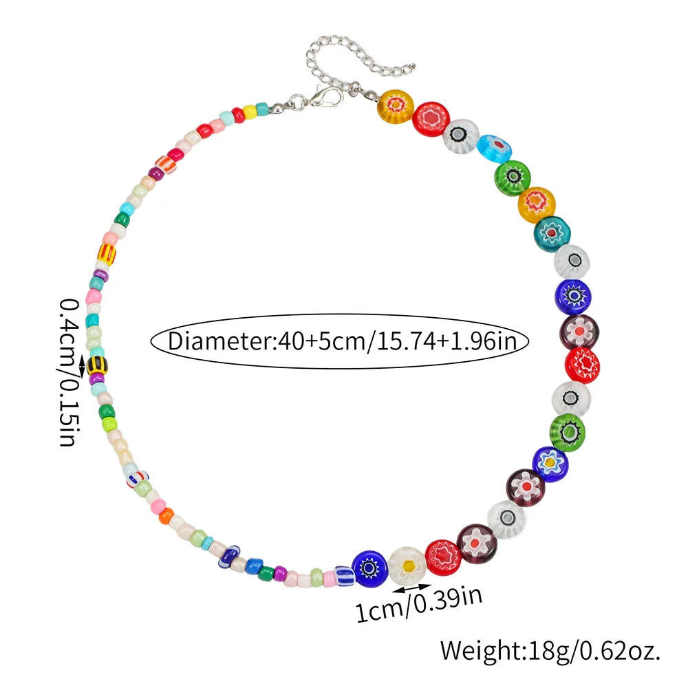 Wholesale Glass And Stainless Steel Geometric Handmade Necklace For Men And Women - Image 6