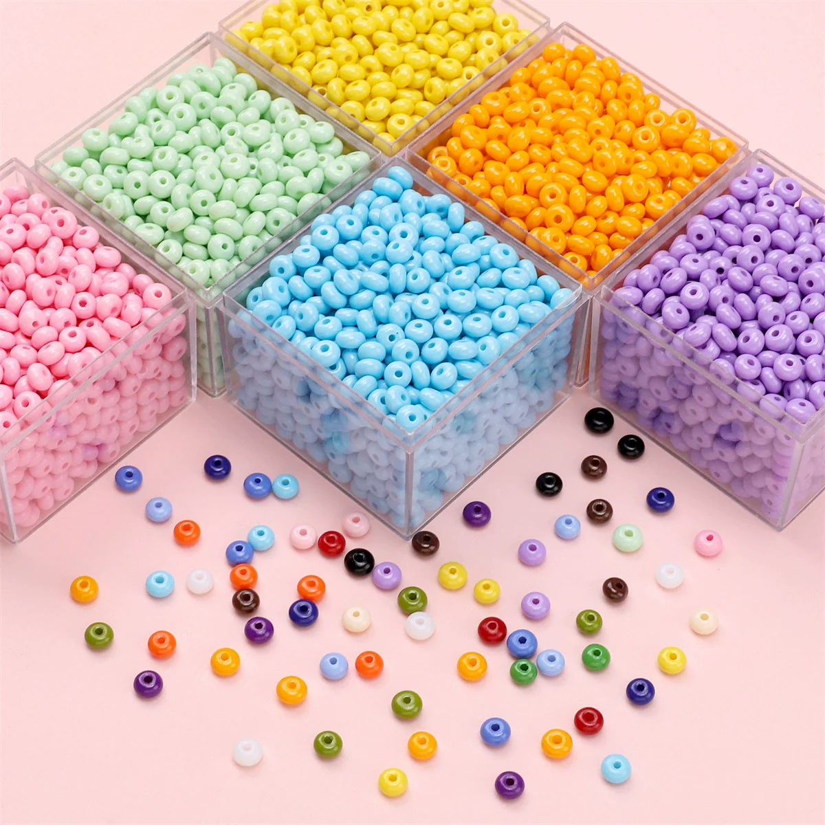 Wholesale Glass Glaze Beads For Diy Handmade Bracelet Necklace Jewelry Simple Style Abacus Beads - Image 3