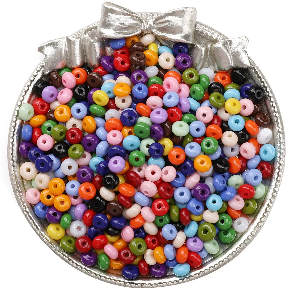 Wholesale Glass Glaze Beads For Diy Handmade Bracelet Necklace Jewelry Simple Style Abacus Beads - Image 35