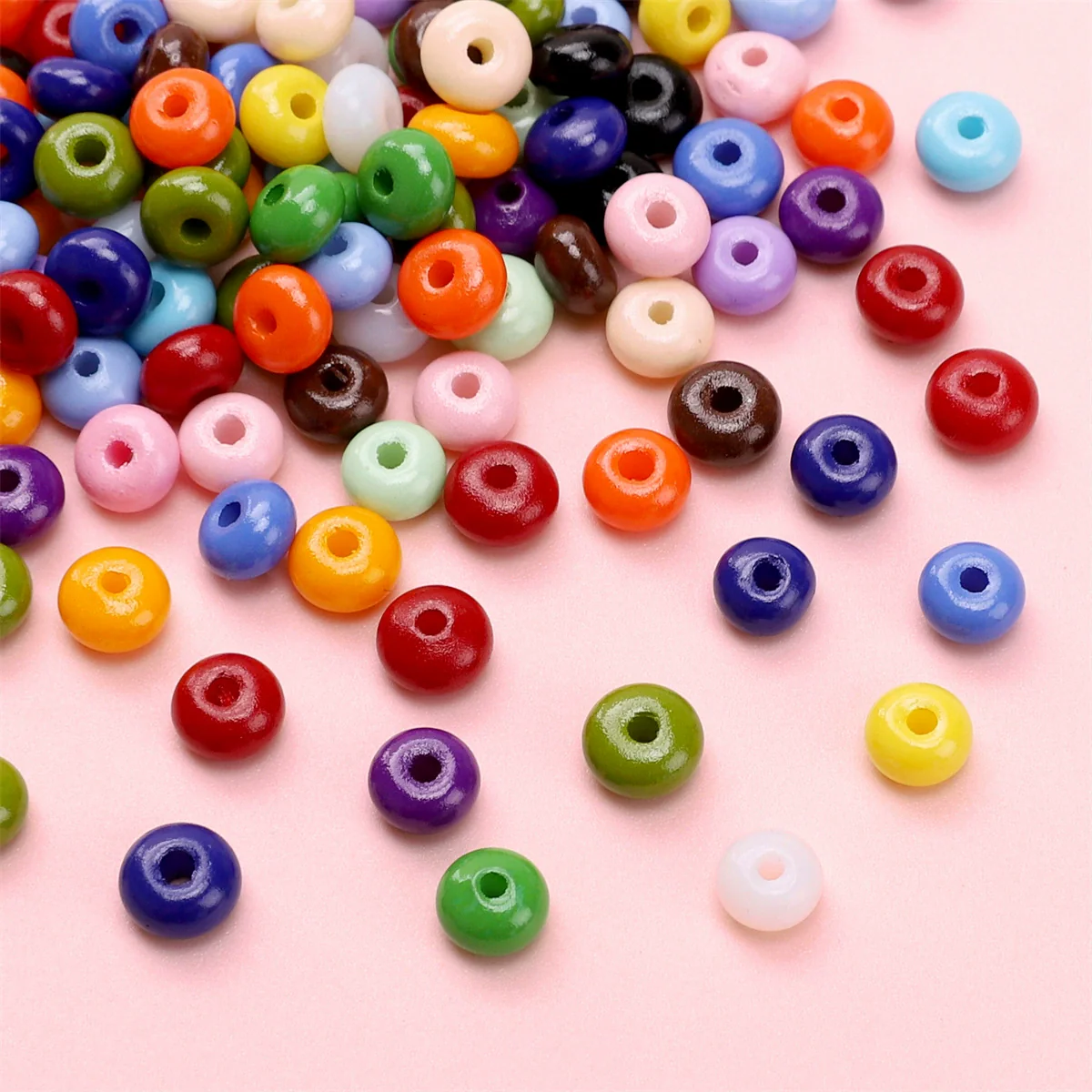 Wholesale Glass Glaze Beads For Diy Handmade Bracelet Necklace Jewelry Simple Style Abacus Beads - Image 4