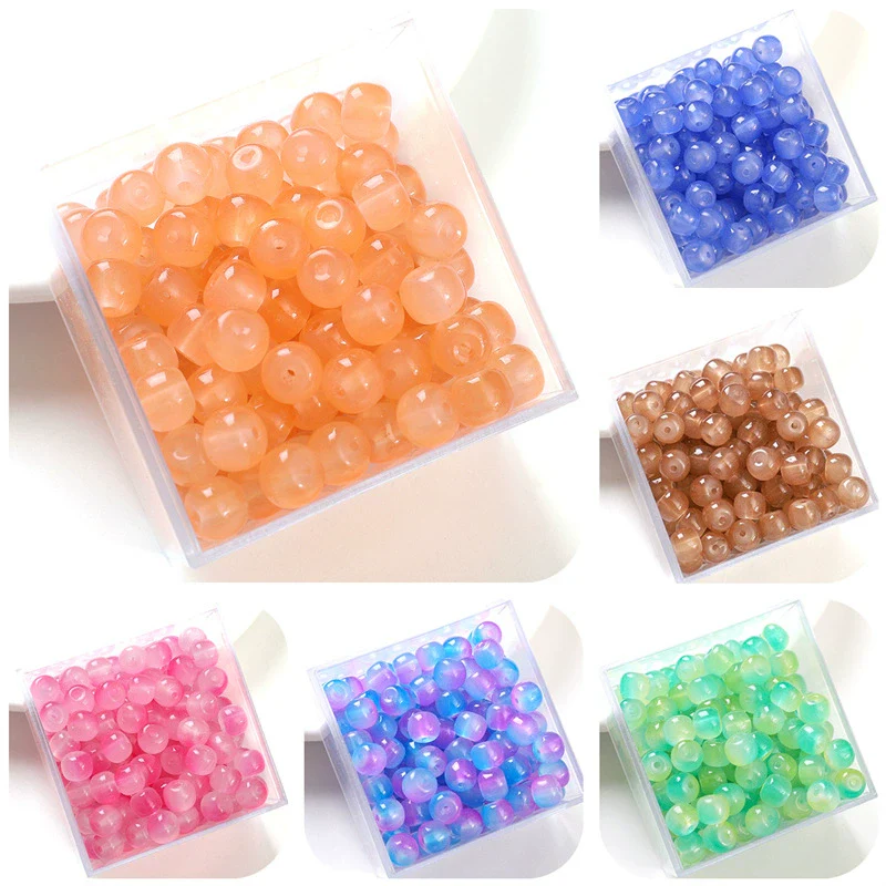Wholesale Glass Glaze Handmade Geometric Apple Beads Bracelet Necklace Accessories