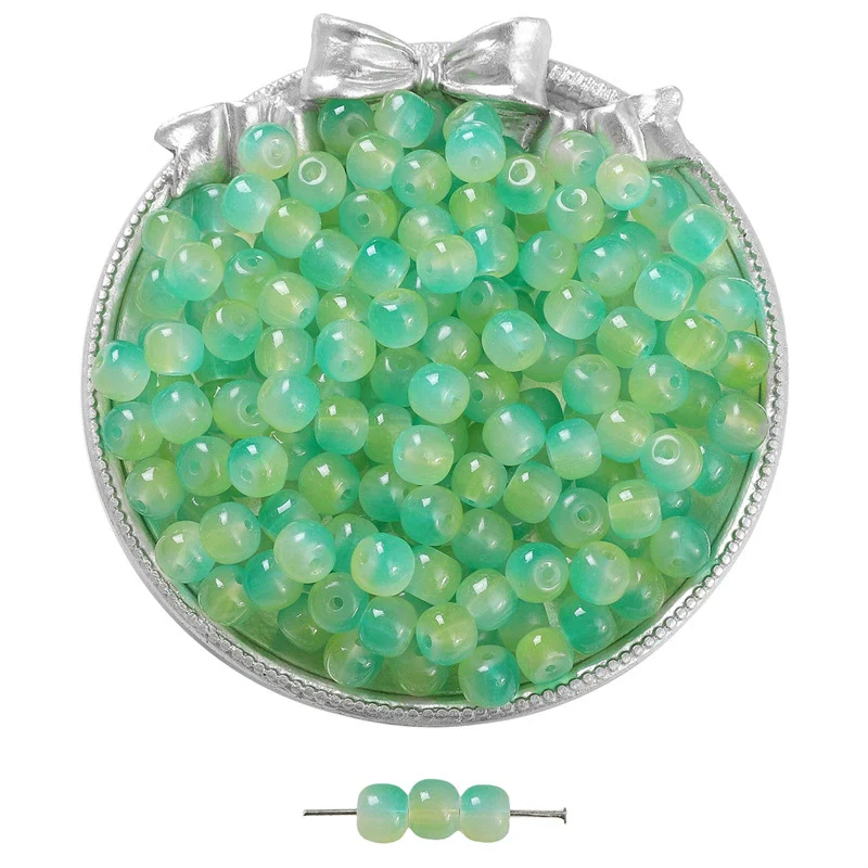 Wholesale Glass Glaze Handmade Geometric Apple Beads Bracelet Necklace Accessories - Image 22