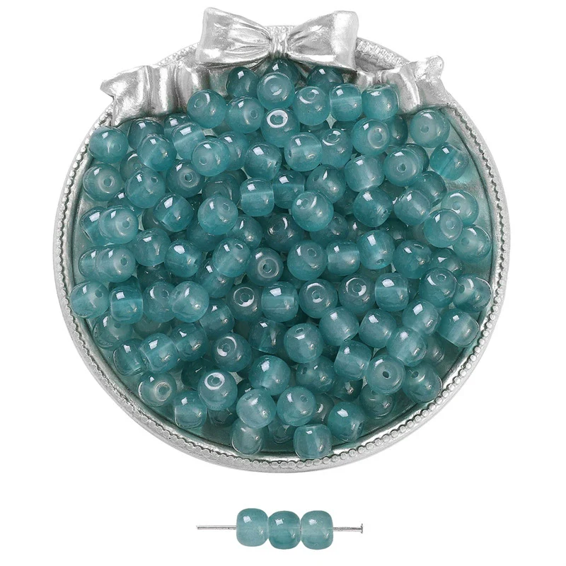 Wholesale Glass Glaze Handmade Geometric Apple Beads Bracelet Necklace Accessories - Image 8
