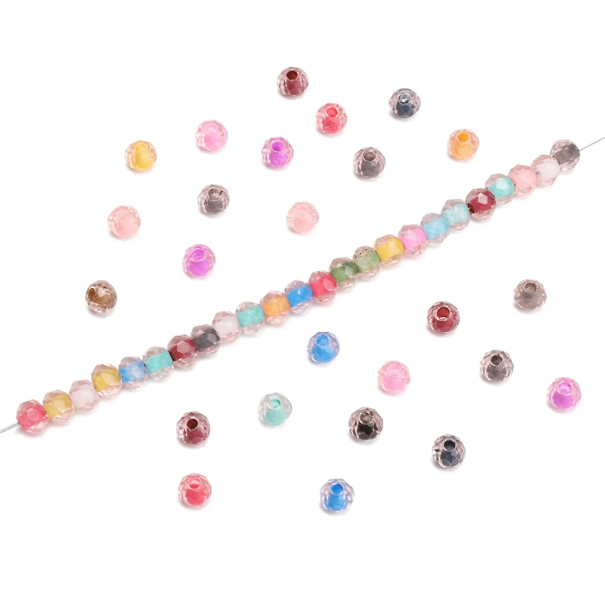 Wholesale Glass Glaze Jewelry Material For Diy Earrings And Bracelet Handmade Double Dye Flat Rice Beads - Image 4
