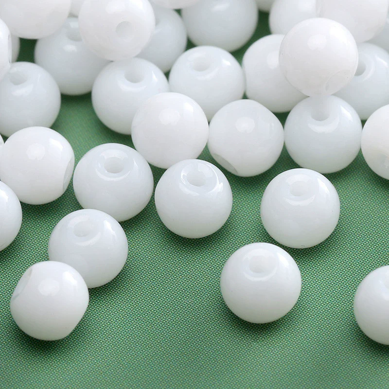 Wholesale Glass Glaze Round Beads For Diy Handmade Bracelet Necklace Accessories - Image 41
