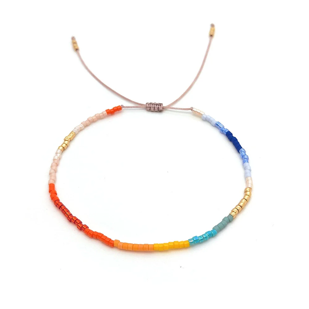Wholesale Glass Glaze Woven Geometry Beads Bracelet For Girls - Image 10