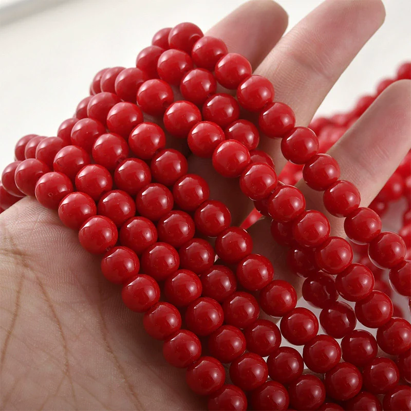 Wholesale Glass Glazed Colored Wheels Beaded Jewelry Accessories Material Handmade With Geometric Style And Paint Design - Image 15