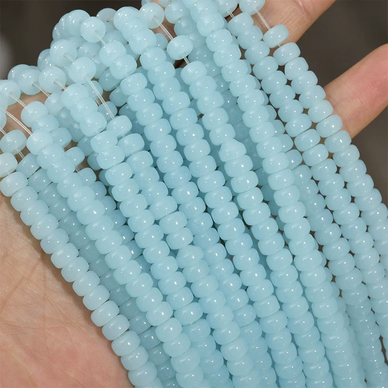 Wholesale Glass Glazed Colored Wheels Beaded Jewelry Accessories Material Handmade With Geometric Style And Paint Design - Image 17