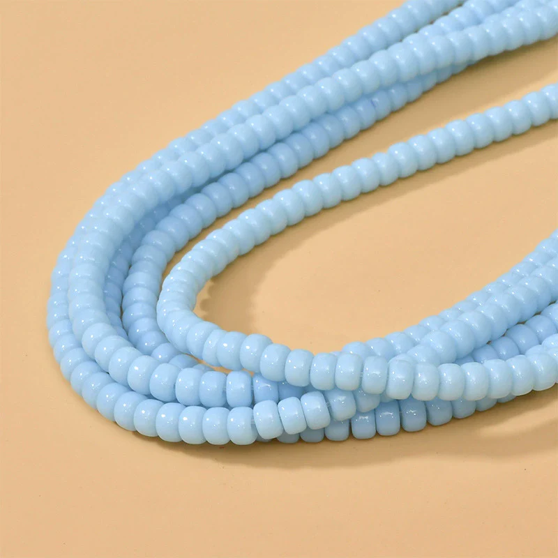 Wholesale Glass Glazed Colored Wheels Beaded Jewelry Accessories Material Handmade With Geometric Style And Paint Design - Image 4