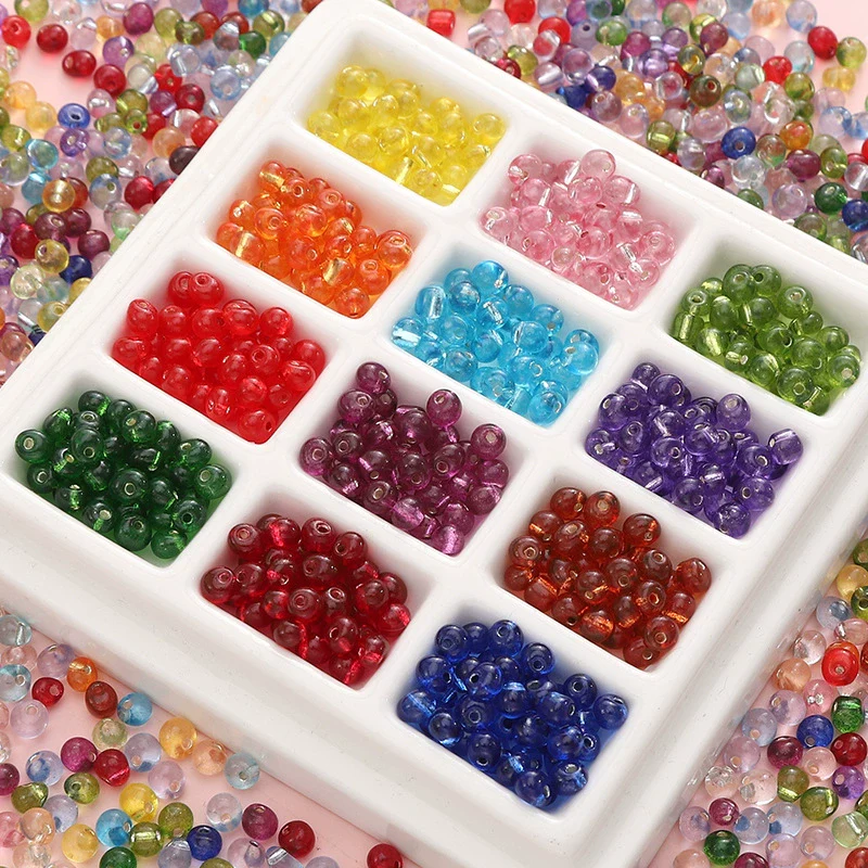 Wholesale Glass Glazed Geometric Round Beads Handmade Necklace Accessories - Image 4