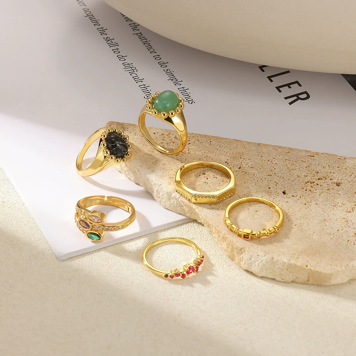 Wholesale Gold Electroplated Stainless Steel Women's Ring - Image 3