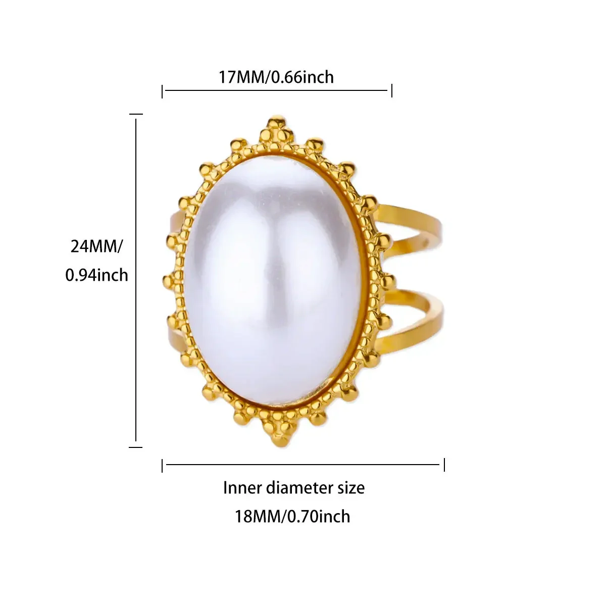 Wholesale Gold Electroplated Stainless Steel Women's Ring - Image 9