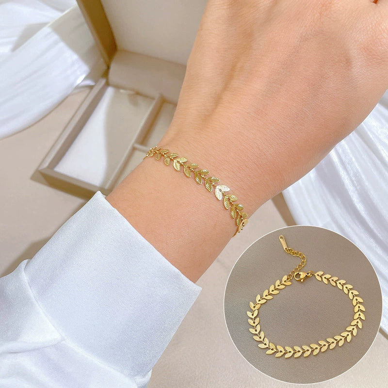 Wholesale Gold Inlaid Constellation Titanium Steel Bracelet For Women And Unisex