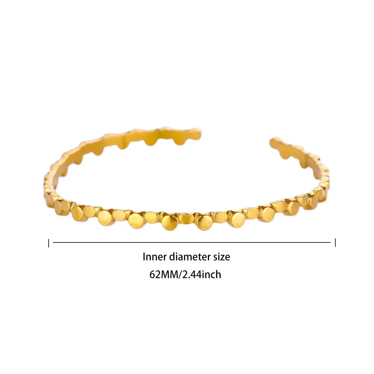 Wholesale Gold Plated Geometric Stainless Steel Bracelet For Women - Image 10